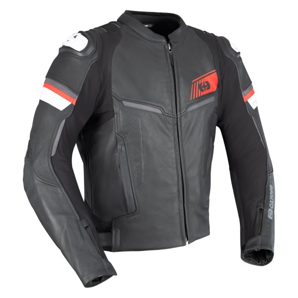 Oxford Oxford Cypher 1.0 Leather MS Jkt Blk/Wht/Red
